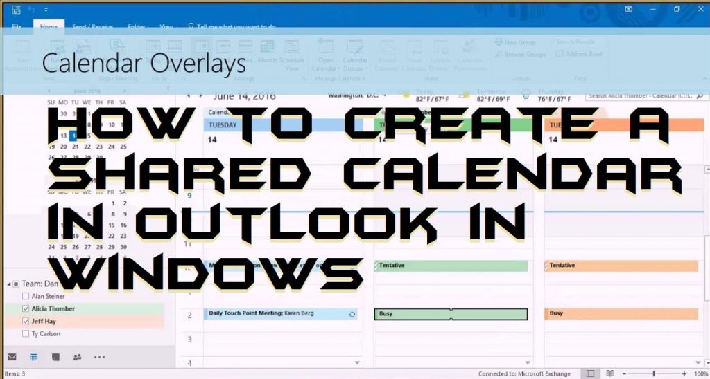 How to Create a Shared Calendar in Outlook in Windows