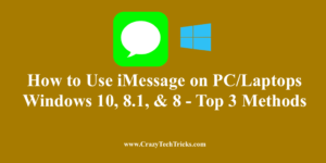 Use iMessage on PC/Laptops Windows