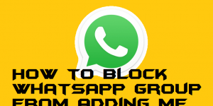 How to Block WhatsApp Group From Adding Me