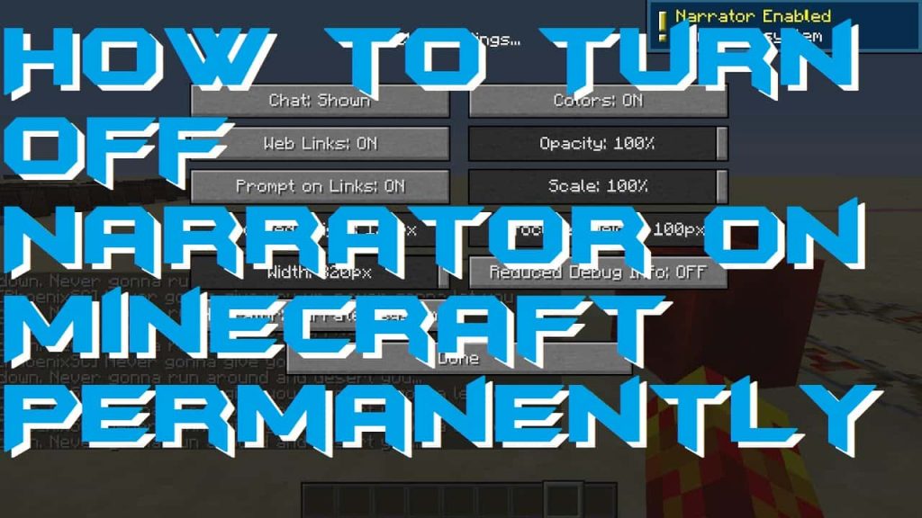 minecraft how to disable narrator