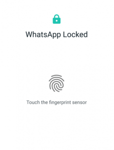 whatsapp fingerlock