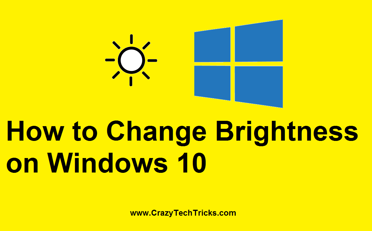 Change Brightness on Windows 10