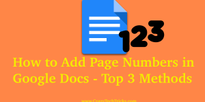How to Add Page Numbers in Google Docs
