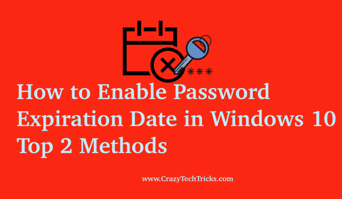 How to Enable Password Expiration Date in Windows 10