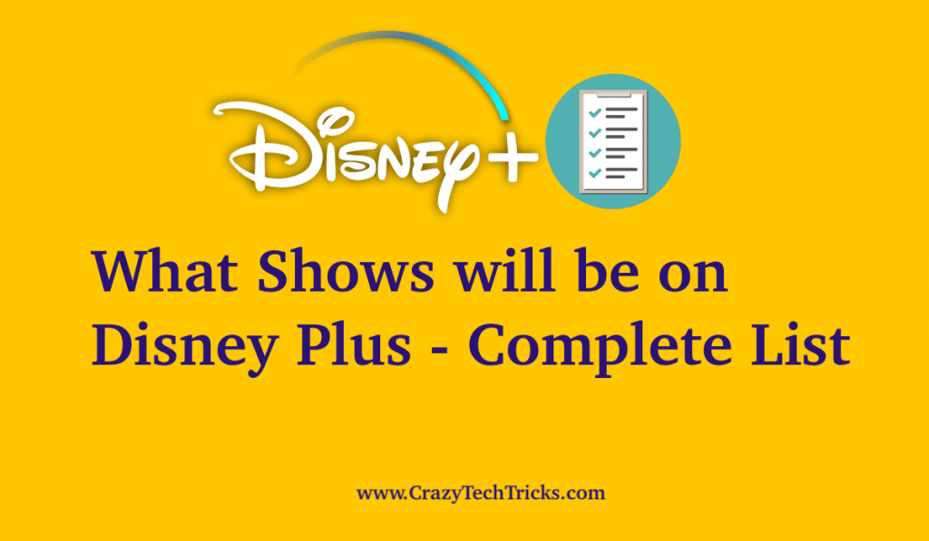 What Shows will be on Disney Plus