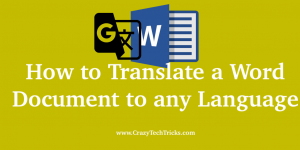 How to Translate a Word Document to any Language