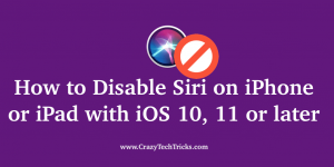 How to Disable Siri on iPhone or iPad