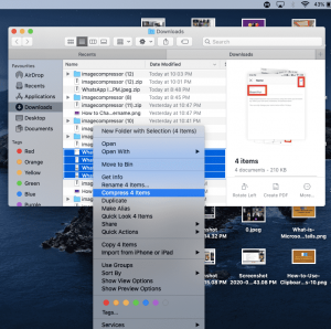 how to make a folder into a zip file mac
