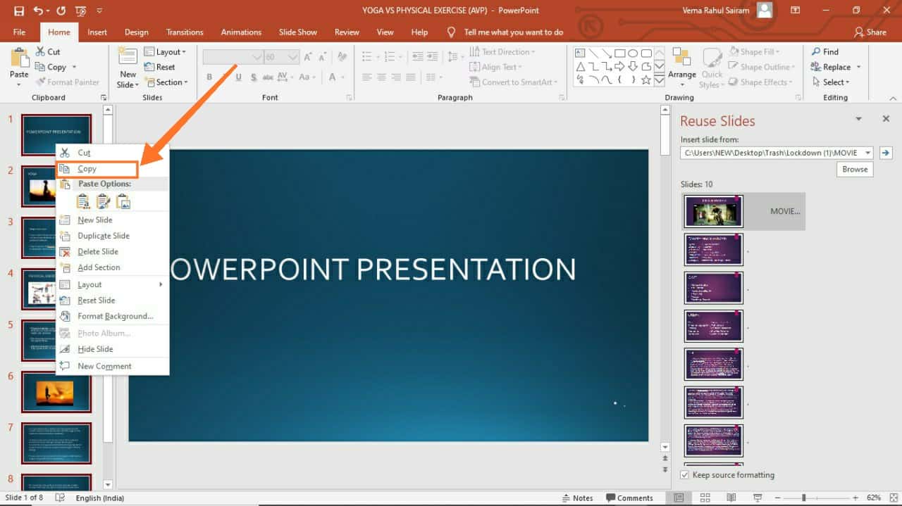 how to merge two powerpoint presentations on mac