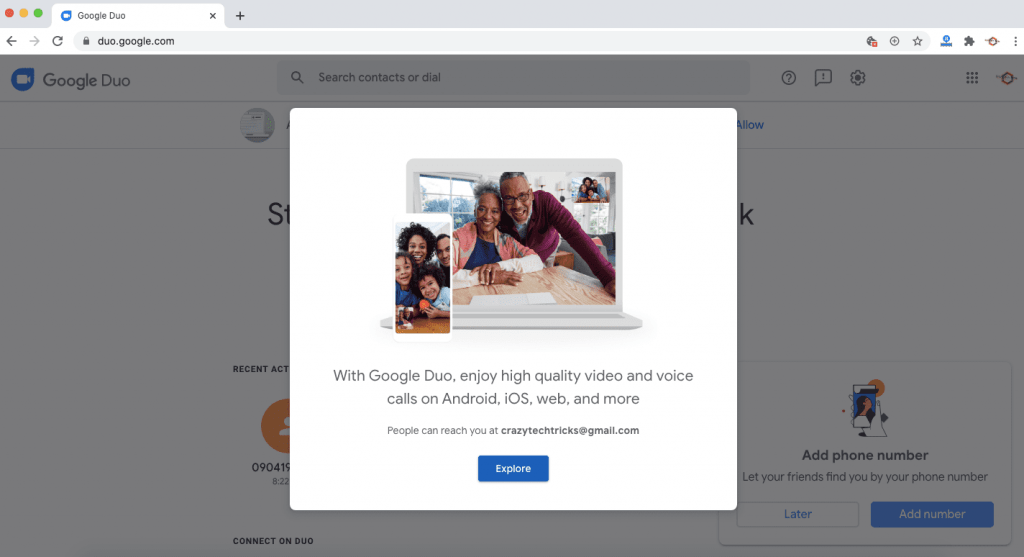 can you use google duo on mac