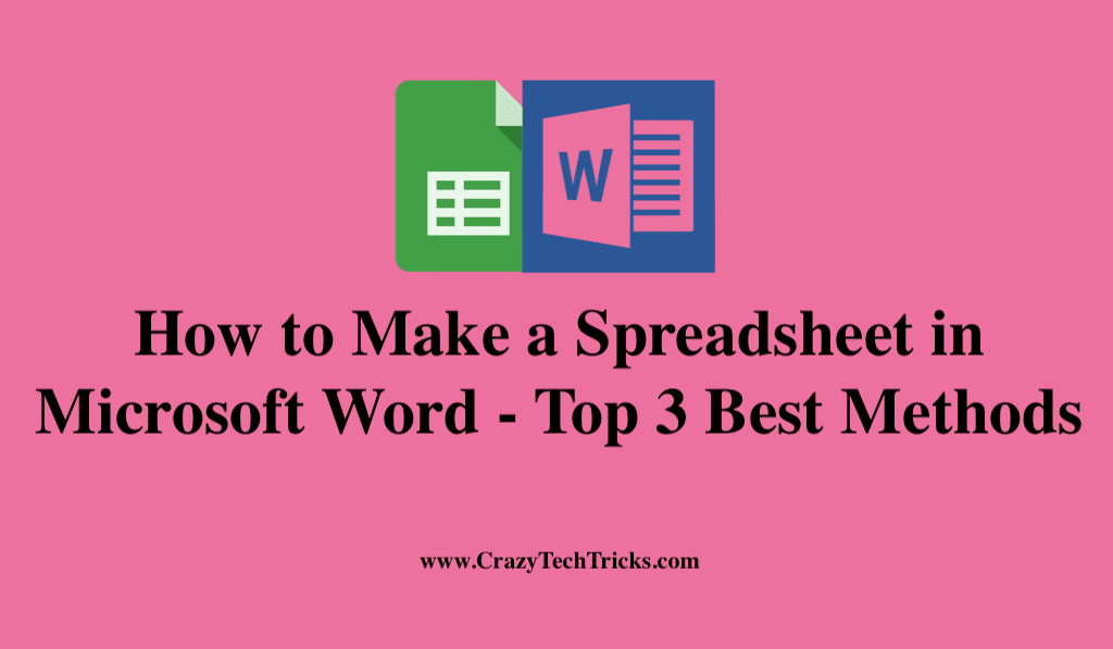 How to Make a Spreadsheet in Microsoft Word 