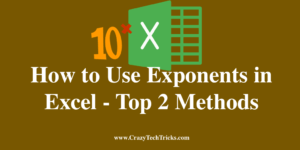 How to Use Exponents in Excel