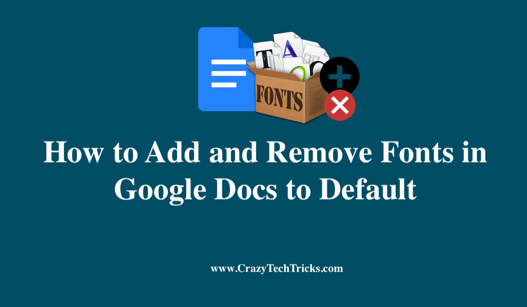 How to Remove Fonts in Google Docs