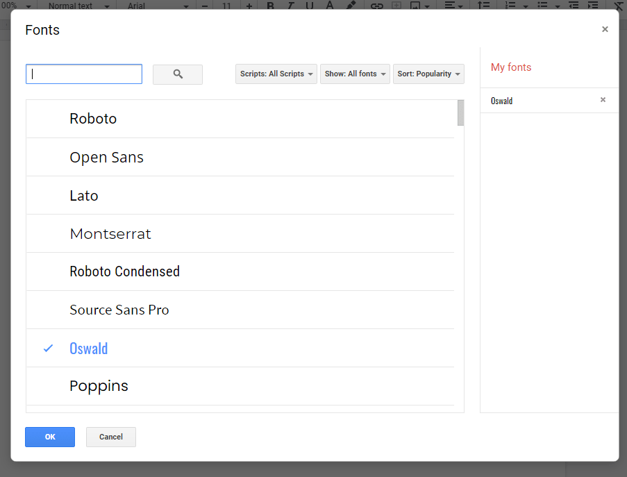 locate the added font from the dropdown list and then use the font in your project