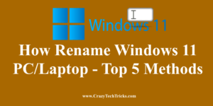 How Rename Windows 11 PC