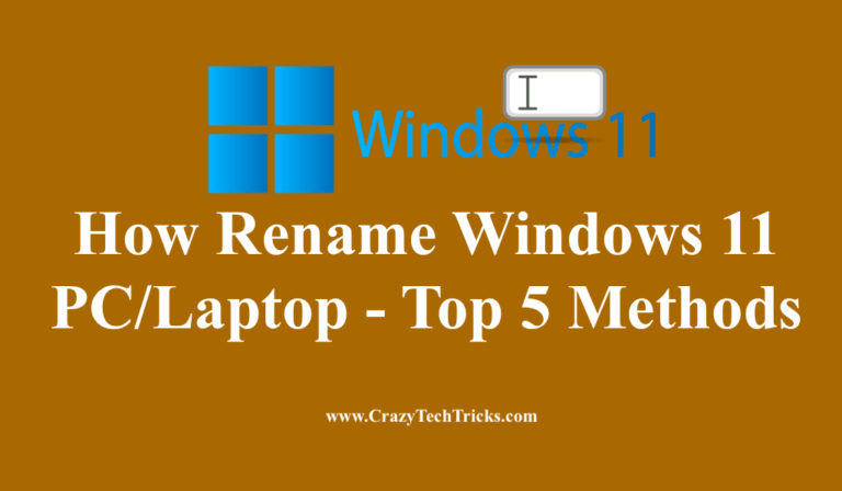 how to rename your laptop windows 11