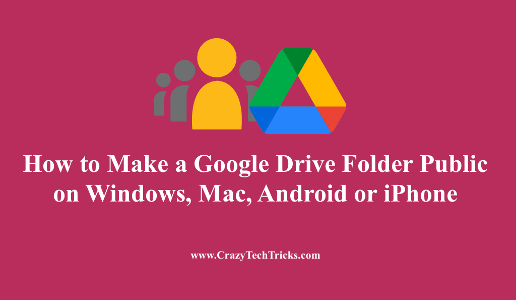 How to Make a Google Drive Folder Public on Windows, Mac, Android or iPhone
