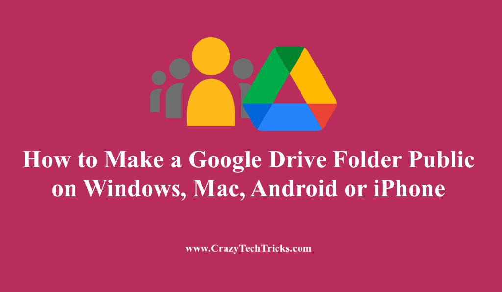 how to share google drive folder on iphone