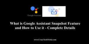 What is Google Assistant Snapshot Feature