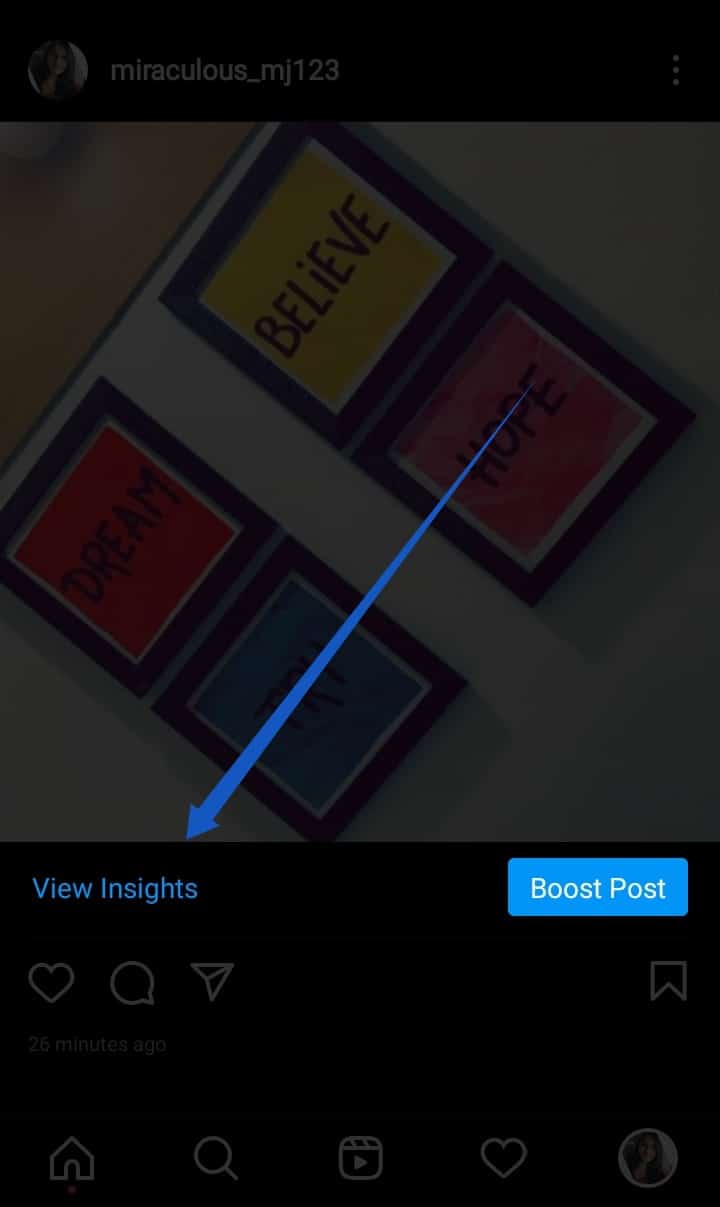 Beneath your post, you will see View Insights, tap on it - Instagram Insights - How to See who Saved your Instagram Post