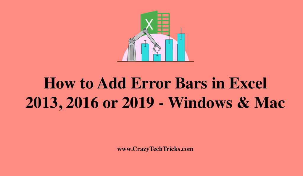 error bars in excel for mac 2016