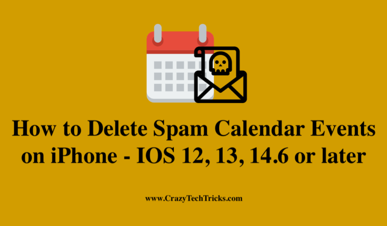 How to Delete Spam Calendar Events on iPhone IOS 12 13 14 6 or