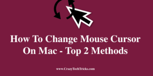 Change Mouse Cursor On Mac