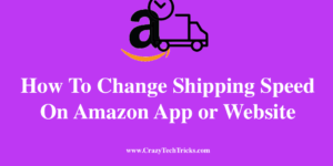 Change Shipping Speed On Amazon
