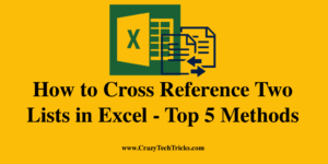 Cross Reference Two Lists in Excel