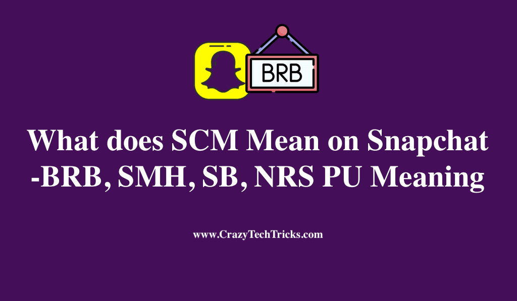 What does SCM Mean on Snapchat - BRB, SMH, SB, NRS & PU Meaning