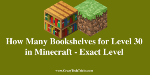 How Many Bookshelves for Level 30 in Minecraft