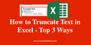How to Truncate Text in Excel