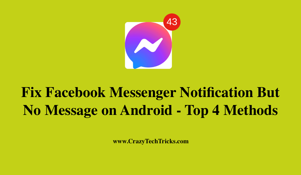 Fix Facebook Messenger Notification But No Message on Android 