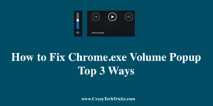 Fix Chrome.exe Volume Popup
