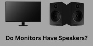 monitors have speakers