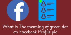 green dot on facebook profile pic