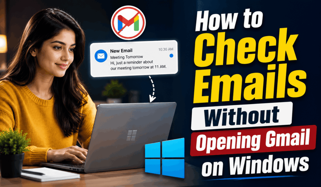 How to Check Emails Without Opening Gmail on Windows
