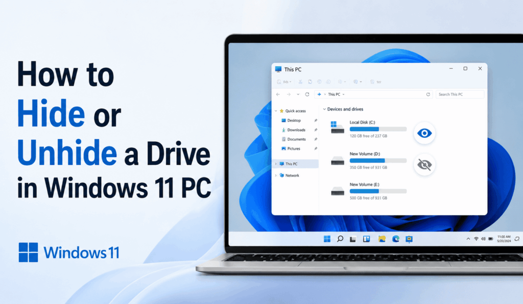 How to Hide or Unhide a Drive in Windows 11 PC